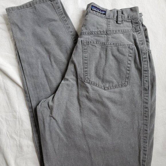 Vintage Patagonia Y2K canvas mom jeans sz 10 pleated front - Picture 2 of 6